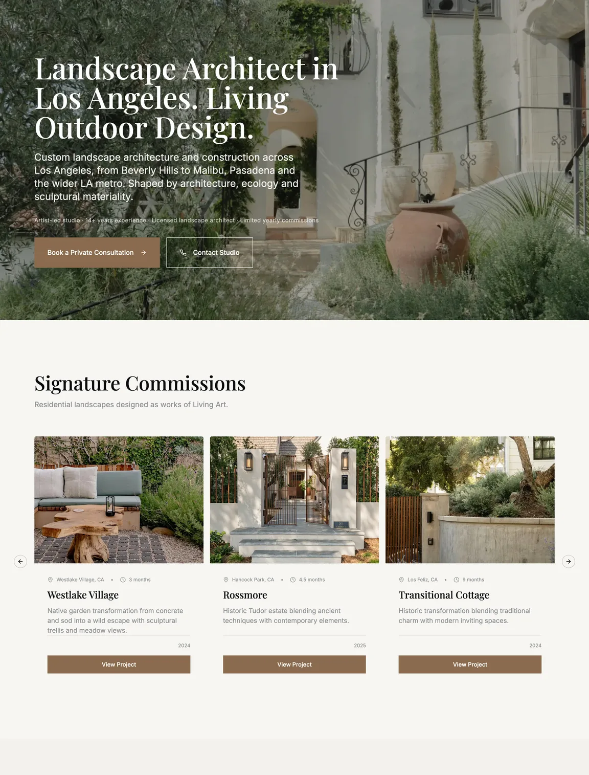 La nouvelle landing page de Hinish DC